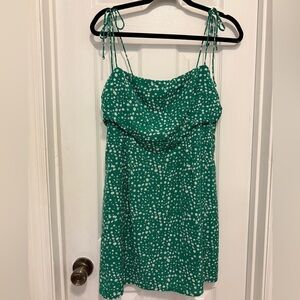 Princess Polly Green Polka Dot Strapless Dress